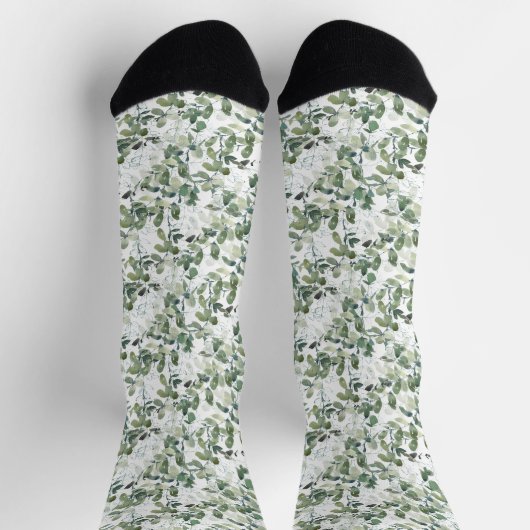 Chaussette Chaussettes Mariage Motif Eucalyptus (Haut)