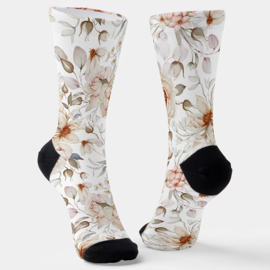 Chaussette Chaussettes Mariages florales élégantes (Angulaire)