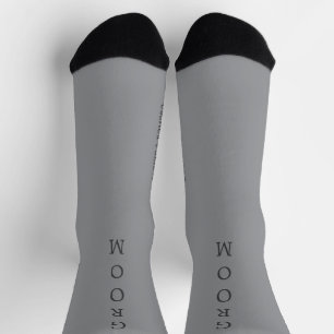 Chaussette Chaussettes Mariages personnalisées en noir et gri