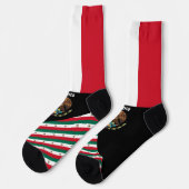 Chaussette Chaussettes Mexique, couleurs du drapeau mexicain  (Gauche)