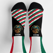 Chaussette Chaussettes Mexique, couleurs du drapeau mexicain  (Haut)