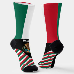 Chaussette Chaussettes Mexique, couleurs du drapeau mexicain 