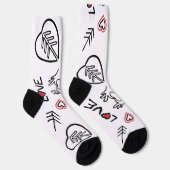 Chaussette Chaussettes mi-longues motifs cœurs love (Droite)