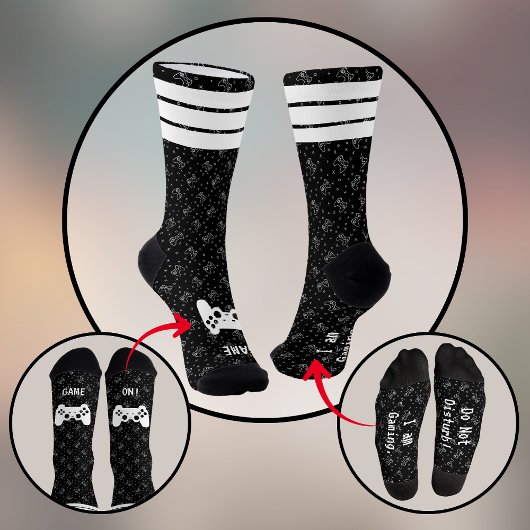 Chaussette Chaussettes mi-mollet noires I Am Gaming