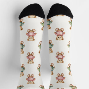 Chaussette Chaussettes mignonnes avec un ours en peluche de N