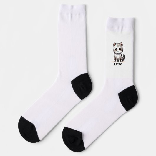 Chaussette Chaussettes Mignonnes Chat (Gauche)