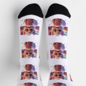 Chaussette Chaussettes Mignonnes Kitty Popcorn (Haut)