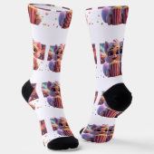 Chaussette Chaussettes Mignonnes Kitty Popcorn (Angulaire)