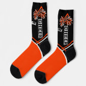 Chaussette Chaussettes mignonnes orange blanc et noir (Gauche)