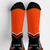 Chaussette Chaussettes mignonnes orange blanc et noir (Haut)