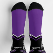 Chaussette Chaussettes mignonnes violettes blanches et noires (Haut)
