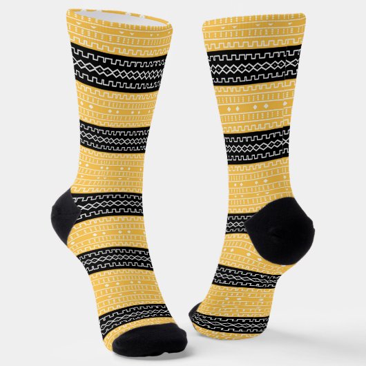 Chaussette Chaussettes Modernes en Mudcloth Afro Pop (Angulaire)