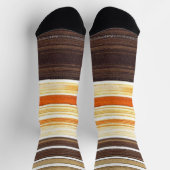 Chaussette Chaussettes Modernes Lignes Vagues Automne Tons Te (Haut)