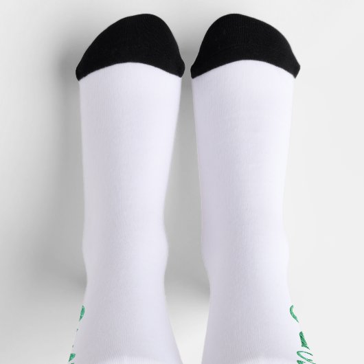 Chaussette Chaussettes mojo vert et blanc haut de gamme (Haut)