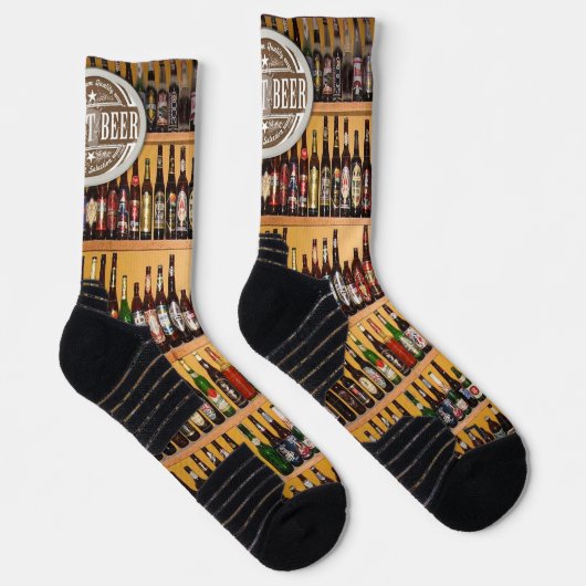 Chaussette Chaussettes montantes beige bière (Droite)