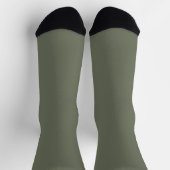 Chaussette Chaussettes Moss Green Crew - Paire personnalisabl (Haut)