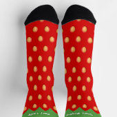 Chaussette Chaussettes Motif Arrière - plan fraise (Haut)