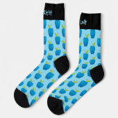 Chaussette Chaussettes Motif bleu Apple (Gauche)