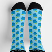 Chaussette Chaussettes Motif bleu Apple (Haut)