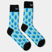 Chaussette Chaussettes Motif bleu Apple (Droite)
