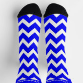 Chaussette Chaussettes motif bleu zig zag (Haut)