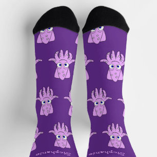 Chaussette Chaussettes motif calmar violet