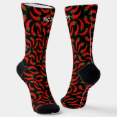 Chaussette Chaussettes Motif Chilli Peppers (Angulaire)