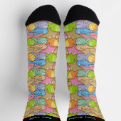 Chaussette Chaussettes Motif de caricatures de poissons (Haut)