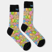 Chaussette Chaussettes Motif de caricatures de poissons (Droite)