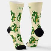 Chaussette Chaussettes motif Dragon Vert (Angulaire)