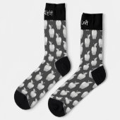 Chaussette Chaussettes Motif en argent Apple (Gauche)