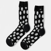 Chaussette Chaussettes Motif Lucky Dice avec Monogramme pour (Gauche)