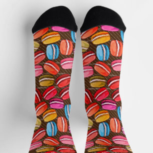 Chaussette Chaussettes Motif Macaron Colorful trop grandes