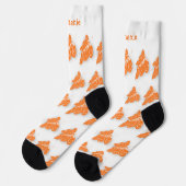 Chaussette Chaussettes motif papillon orange (Gauche)
