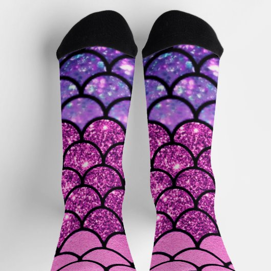 Chaussette Chaussettes Motif parties scintillant Scales (Haut)