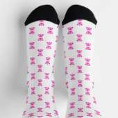 Chaussette Chaussettes Motif rose chaud (Haut)