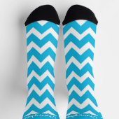 Chaussette Chaussettes motif Zig Zag Bleu (Haut)