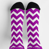 Chaussette Chaussettes motif zig zag violet (Haut)