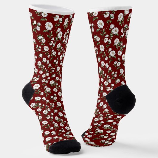 Chaussette Chaussettes Motifs à fleurs (Angulaire)