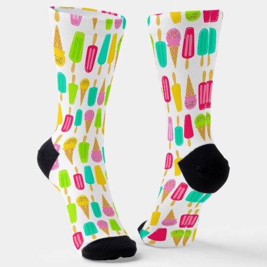 Chaussette Chaussettes Motifs à la crème glacée brillante (Angulaire)