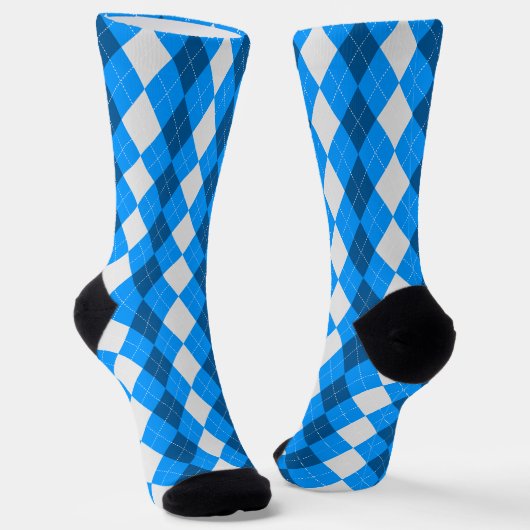 Chaussette Chaussettes Motifs AQUA & Jacquard BLEUE OCÉAN (Angulaire)