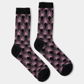Chaussette Chaussettes motifs Art déco noir et rose (Droite)