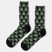 Chaussette Chaussettes Motifs Art déco noir et vert (Gauche)