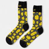 Chaussette Chaussettes Motifs au fromage jaune (Gauche)
