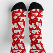 Chaussette Chaussettes Motifs Bichon Frise Valentine (Haut)