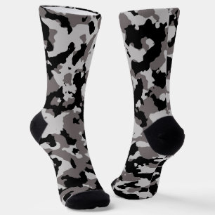 Chaussette Chaussettes Motifs Camouflage Camo Gris Militaire