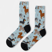 Chaussette Chaussettes Motifs Dachshund Paws et Bones (Gauche)