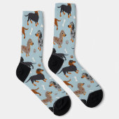 Chaussette Chaussettes Motifs Dachshund Paws et Bones (Droite)