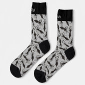 Chaussette Chaussettes Motifs de calmar noir (Gauche)