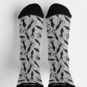 Chaussette Chaussettes Motifs de calmar noir (Haut)